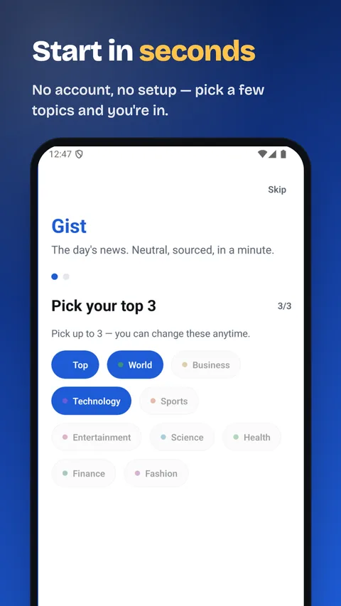 Gist app screenshot